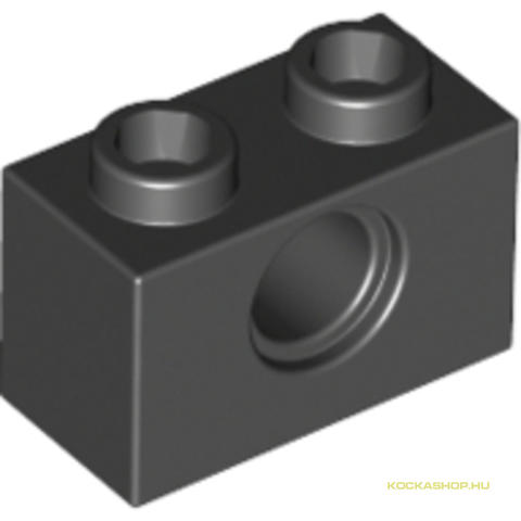 LEGO® Alkatrészek (Pick a Brick) 370026 - Fekete Technic 1X2 Elem, Lyukkal
