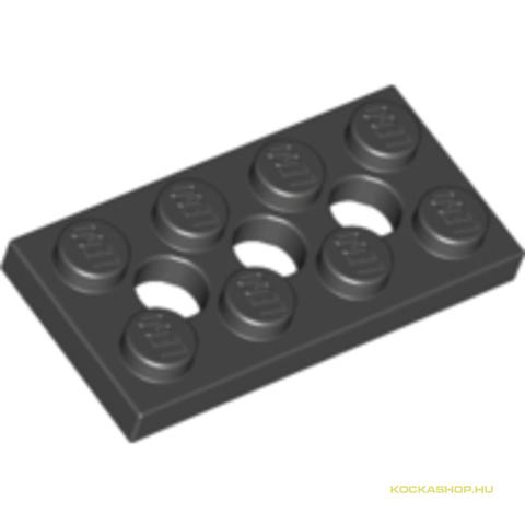LEGO® Alkatrészek (Pick a Brick) 370926 - Fekete 2X4 Lapos Elem 3 Lyukkal