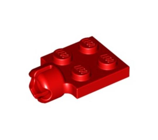 LEGO® Alkatrészek (Pick a Brick) 373021 - Piros 2x2 lapos elem golyós csatlakozóhoz