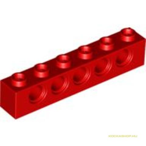 LEGO® Alkatrészek (Pick a Brick) 389421 - Piros 1X6 Elem Oldalán 5 Lyukkal