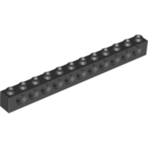LEGO® Alkatrészek (Pick a Brick) 389526 - Fekete 1X12 Technic Elem Oldalán 11 Lyukkal