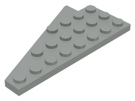 LEGO® Alkatrészek (Pick a Brick) 393409 - Világosszürke 4x8 Jobb Szárny