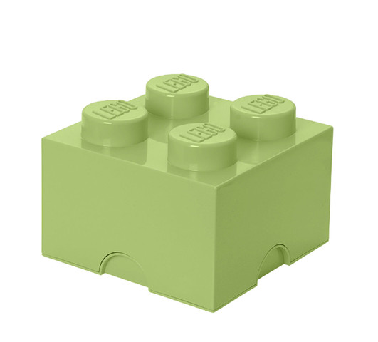 LEGO® Seasonal 40031748 - Tároló doboz 2x2 tavaszi sárgászöld