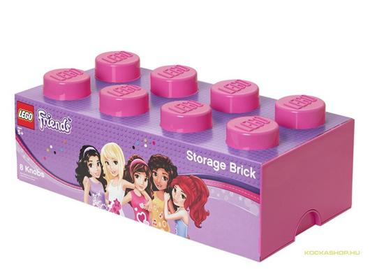 LEGO® Seasonal 40041744 - Tároló doboz 4x2 pink (Friends)