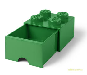 Fiókos tároló doboz 2x2 sötétzöld