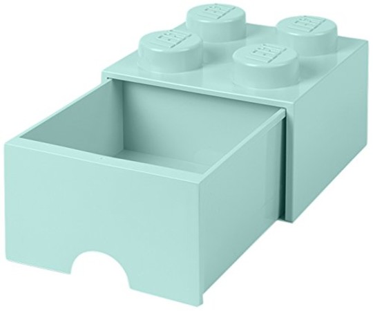 LEGO® Seasonal 40051742 - Fiókos tároló doboz 2x2 aquaszínű