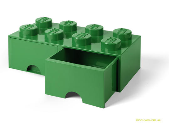 LEGO® Seasonal 40061734 - Fiókos tároló doboz 4x2 sötétzöld