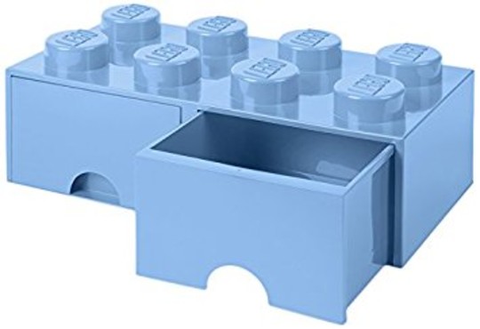 LEGO® Seasonal 40061736 - Fiókos tároló doboz 4x2 világoskék