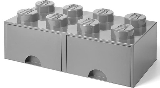 LEGO® Seasonal 40061740 - Fiókos tároló doboz 4x2 szürke