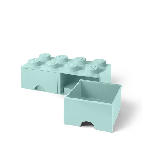 LEGO® Seasonal 40061742 - Fiókos tároló doboz 4x2 aquaszínű