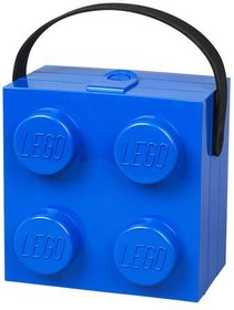 Füles uzsonnás doboz 2x2-es, kék színben