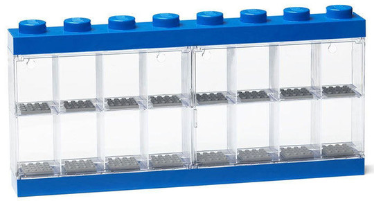 LEGO® Seasonal 40660005 - Minifigura kiállító, tároló doboz kék - 16 minifigurához