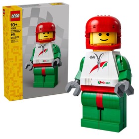 Nagy méretű autóversenyző minifigura