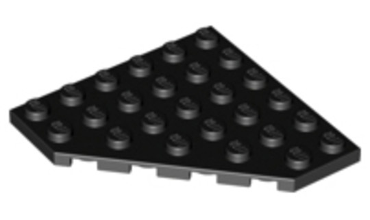 LEGO® Alkatrészek (Pick a Brick) 4106977 - Fekete 6x6 Lapos Sarokelem