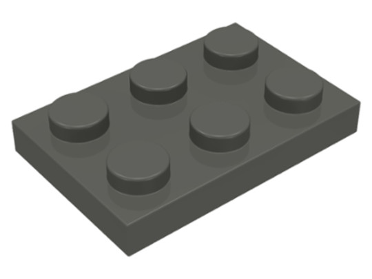 LEGO® Alkatrészek (Pick a Brick) 4108041 - Sötét szürke 2X3 Lapos Elem