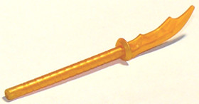 Gyöngyház arany naginata fegyver