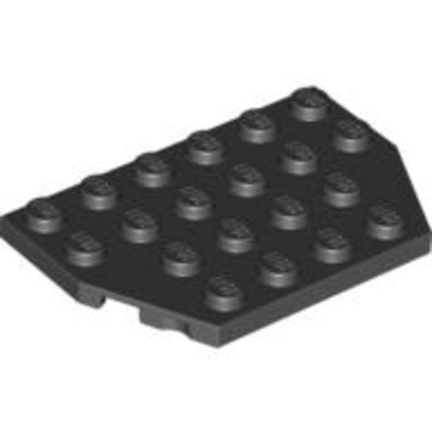 LEGO® Alkatrészek (Pick a Brick) 4129572 - Fekete 4x6 Vágott, Lapos Elem