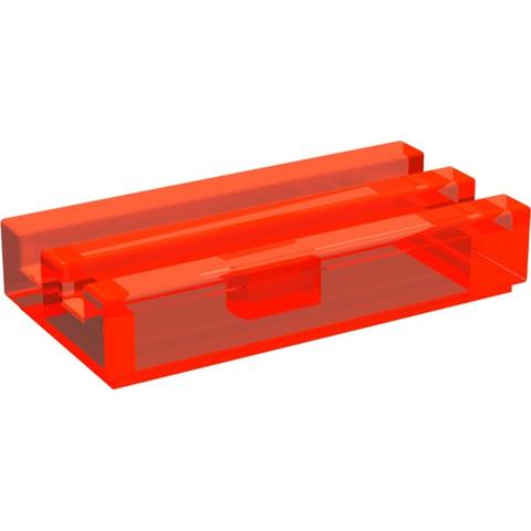 LEGO® Alkatrészek (Pick a Brick) 4141741 - Átlátszó Neonnarancs 1x2 radiátor elem