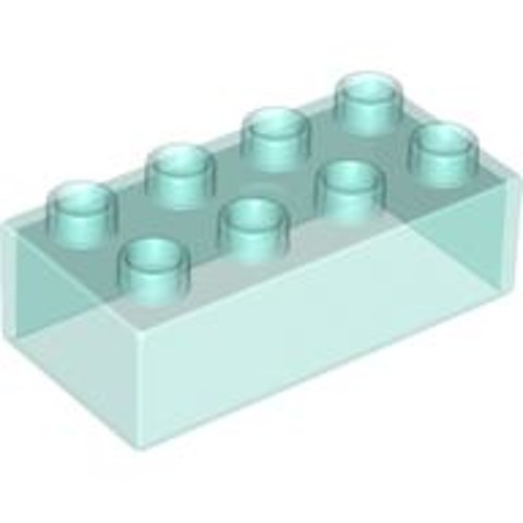 LEGO® Alkatrészek (Pick a Brick) 4142785 - Átlátszó Világoskék 2x4 DUPLO Kocka