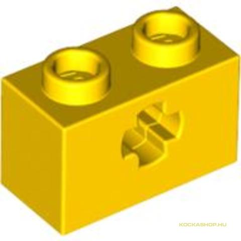 LEGO® Alkatrészek (Pick a Brick) 4142866 - Sárga 1X2 Elem Középen Csillag Alakú Lyukkal