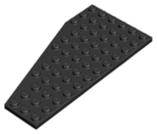 LEGO® Alkatrészek (Pick a Brick) 4143181 - Fekete 6X12 Elem Jobb Oldali Csatlakozással