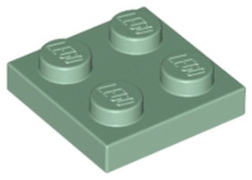 Homokzöld 2X2 Lapos Elem