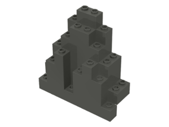 LEGO® Alkatrészek (Pick a Brick) 4161046 - Sötétszürke 3x8x7 Szikla elem