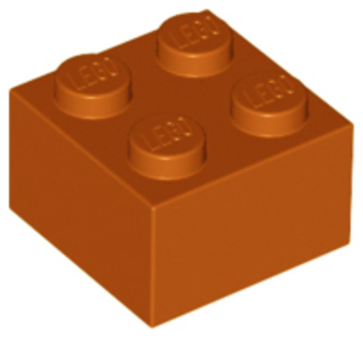 LEGO® Alkatrészek (Pick a Brick) 4164440 - Sötétnarancs 2x2 Elem