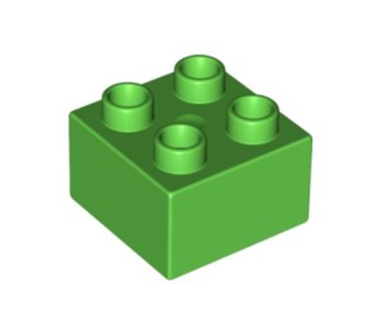 LEGO® Alkatrészek (Pick a Brick) 4168579 - Élénk Zöld 2x2 DUPLO Kocka Elem