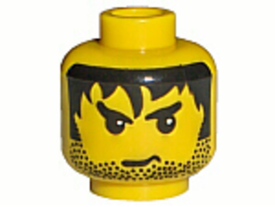 LEGO® Alkatrészek (Pick a Brick) 4187301 - Sárga minifigura fej, borostás
