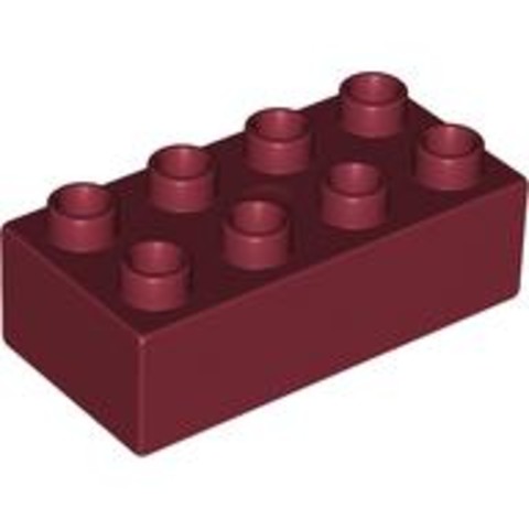 LEGO® Alkatrészek (Pick a Brick) 4196413 - Sötétpiros 2x4 DUPLO Kocka