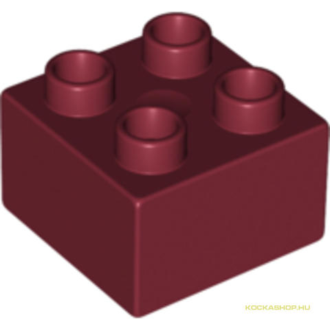 LEGO® Alkatrészek (Pick a Brick) 4196417 - Sötétpiros/Bordó 2x2 DUPLO Kocka Elem