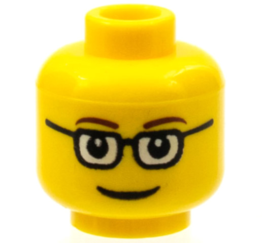 LEGO® Alkatrészek (Pick a Brick) 4200908 - Sárga Szemüveges Minifigura Fej