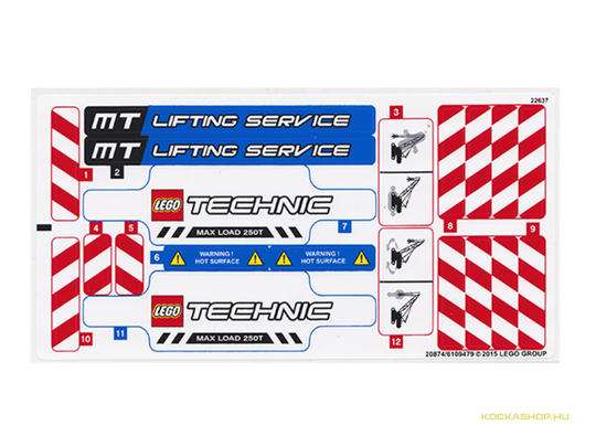 LEGO® Technic 42042stk01 - 42042-es készlet matricája