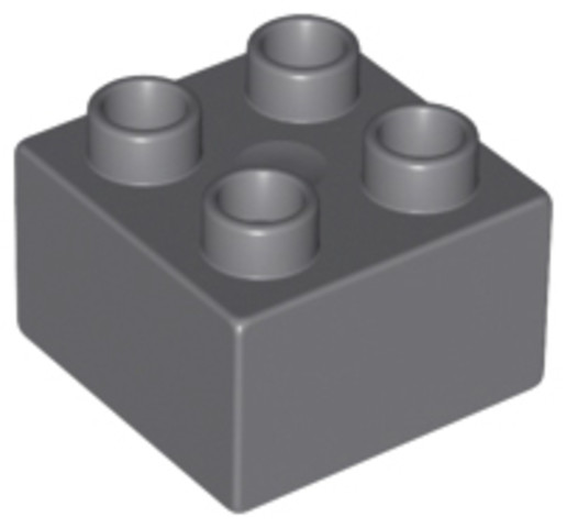 LEGO® Alkatrészek (Pick a Brick) 4210953 - Sötét Kékes-szürke 2x2 DUPLO Kocka Elem