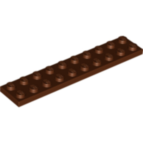 LEGO® Alkatrészek (Pick a Brick) 4211214 - Vörösesbarna 2X10 Lapos Elem