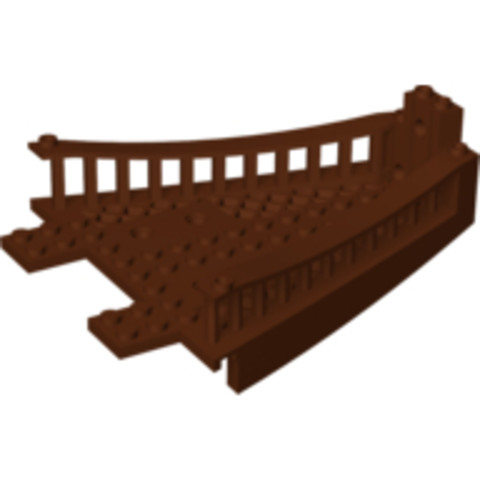 LEGO® Alkatrészek (Pick a Brick) 4222124 - Vörösesbarna 14x12 Elülső Hajókorlát (Használt)