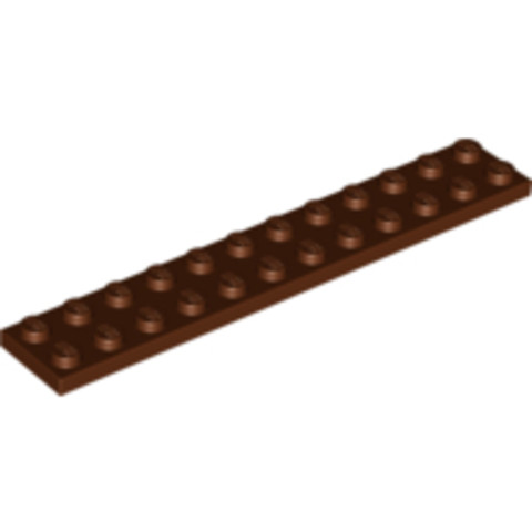 LEGO® Alkatrészek (Pick a Brick) 4225700 - Vöröses barna 2X12 Lapos Elem