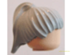 Világos Kékesszürke Női Copfos minifigura haj