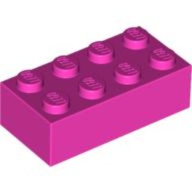 Sötét rózsaszín 2x4 elem