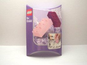 Rózsaszín és lila LEGO kocka radír