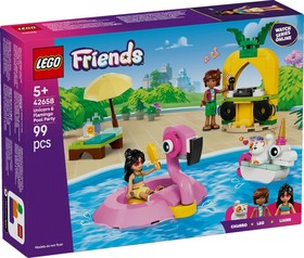 LEGO® Friends 42658 - Medencés buli flamingóval és egyszarvúval
