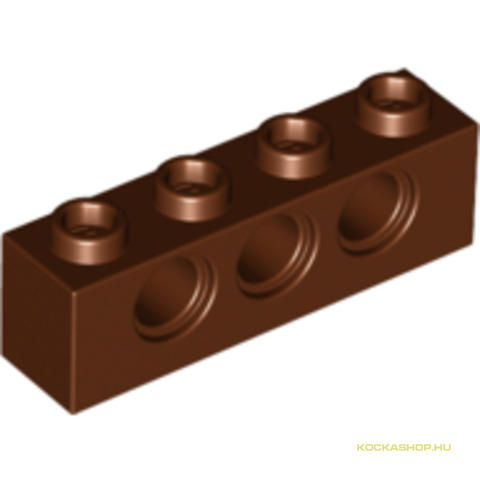 LEGO® Alkatrészek (Pick a Brick) 4267994 - Vöröses barna 1X4 Elem Oldalán 3 Lyukkal