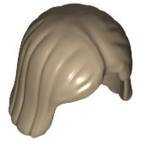 Sötétbézs minifigura női haj