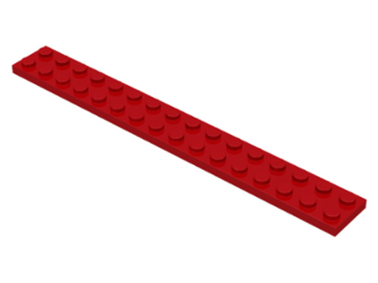LEGO® Alkatrészek (Pick a Brick) 428221 - Piros 2x16 Lapos Elem