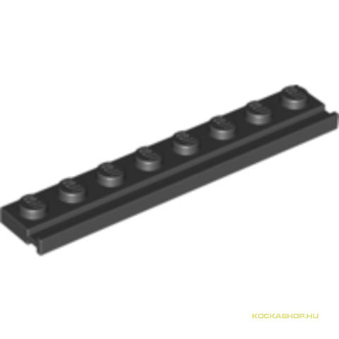 LEGO® Alkatrészek (Pick a Brick) 4286009 - Fekete 1x8 Lapos Elem Sínnel