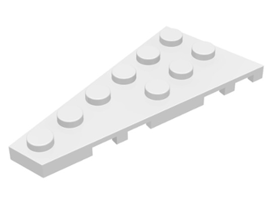 LEGO® Alkatrészek (Pick a Brick) 4287708 - Fehér 3X6 Elem Bal Oldali Csatlakozással