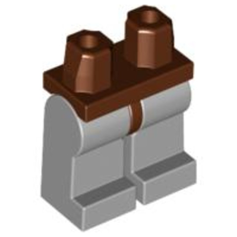 LEGO® Alkatrészek (Pick a Brick) 4288511 - Világos Kékes-szürke Minifigura Láb - Vörösesbarna Derék Résszel