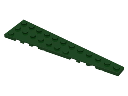 LEGO® Alkatrészek (Pick a Brick) 4293615 - Sötétzöld 3x12 Jobb Oldali Lapos Ék Elem