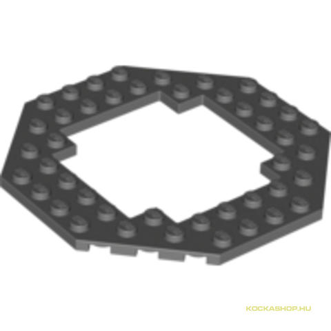 LEGO® Alkatrészek (Pick a Brick) 4296512 - Sötét Kékesszürke 10x10 Nyolcszög Alakú Alaplap, Közepén Lyukkal